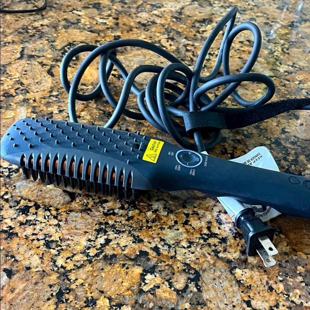 Ikoo e-styler pro metallic ceramic heating curl straighten smooth waves brush